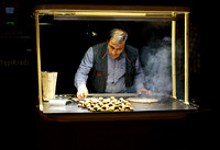 Roasted chestnut seller on Istiklal St., Istanbul